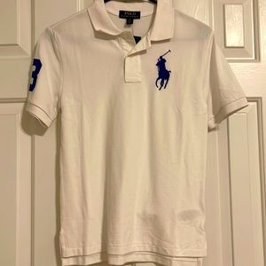 Brand New With Tags White Ralph Lauren Polo 🏇 M (10/12)